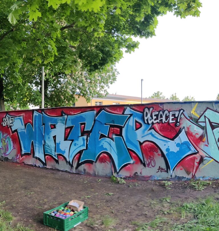 "Water" Grafitti  beim Spreefestival vom 7. bis 10. Mai 2026 in Cottbus